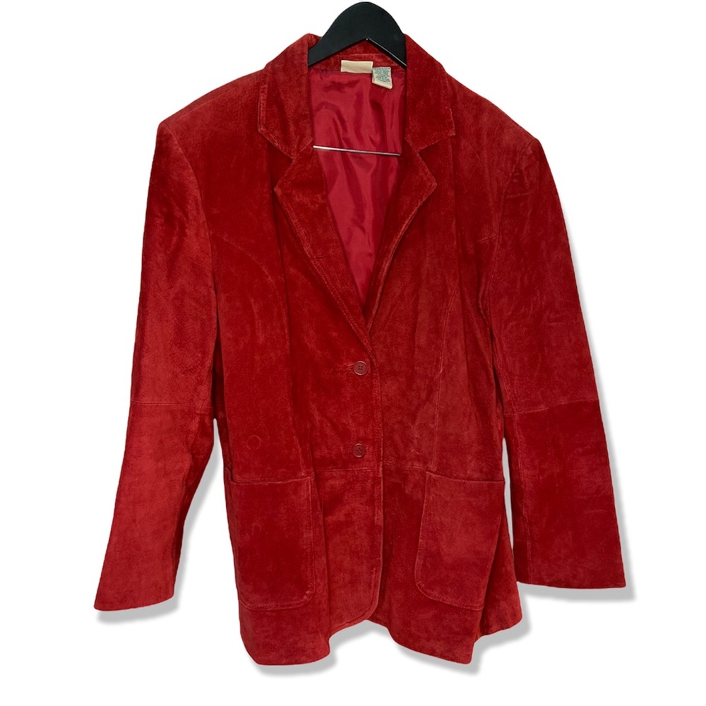 St. John’s Bay VINTAGE Leather Jacket Red